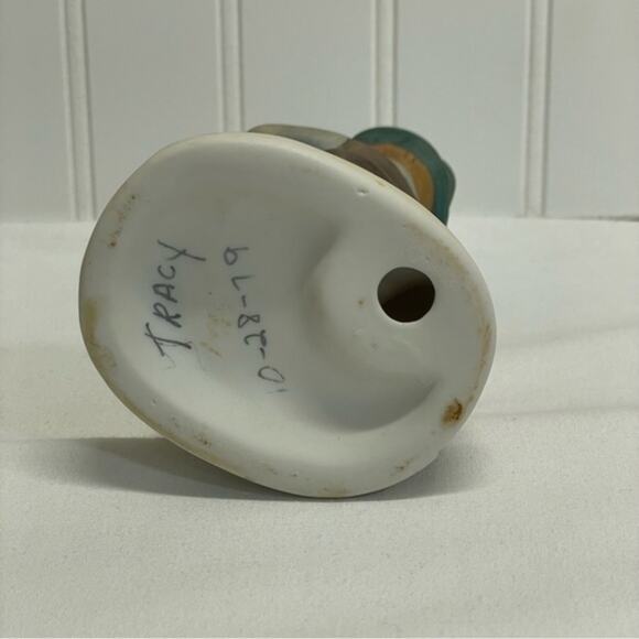 Vintage Ceramic Boy with Goose mini figurine hand painted decor accent piece - Picture 6 of 10